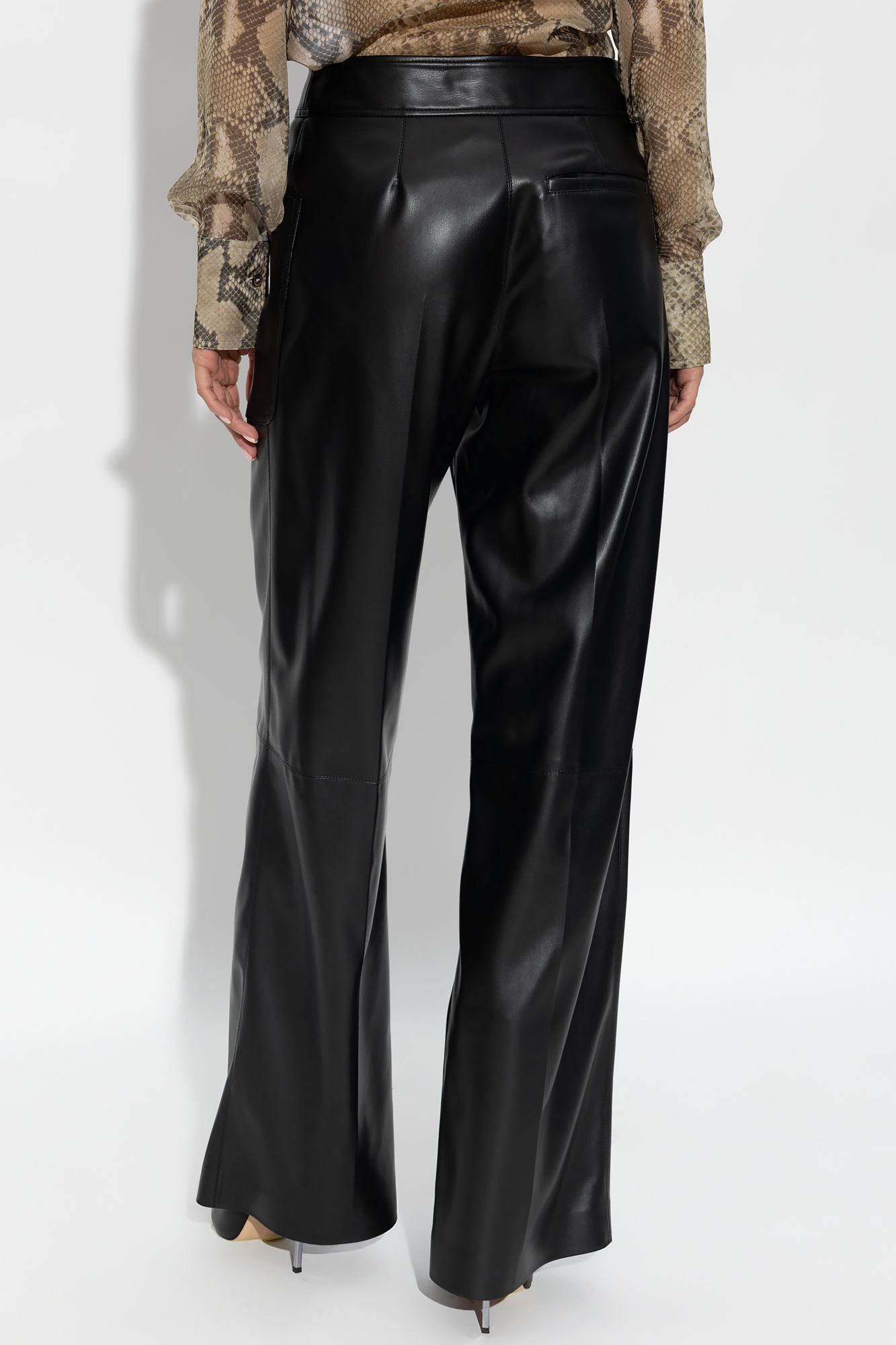 Stella mccartney faux hot sale leather trousers